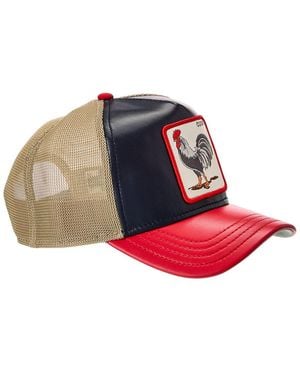 Goorin Bros The Cock Leather Trucker Hat - White