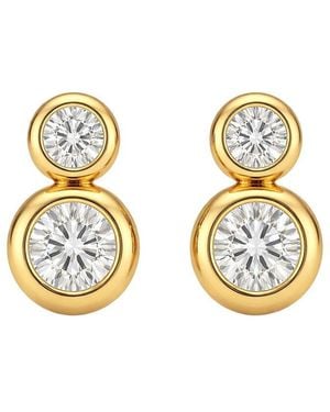 Gabi Rielle Femme Felling 14K Plated Cz Dangle Earrings - Metallic
