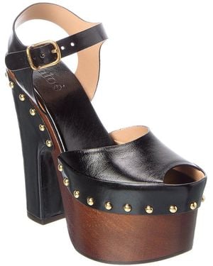 Chloé Meret Leather Platform Clog - Black