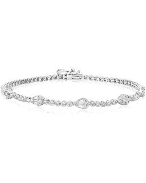 Meira T 14k 1.55 Ct. Tw. Diamond Tennis Bracelet - White