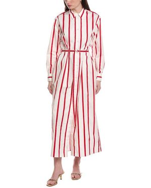 Marimekko Muovata Puhveli Button Front Maxi Dress - Red
