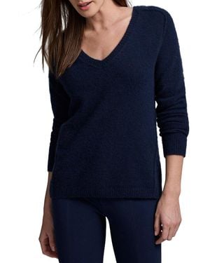 NIC+ZOE Luxe Cashmere V-Neck Jumper - Blue
