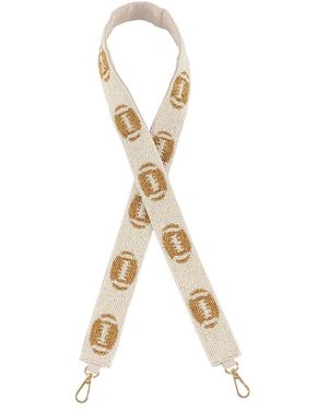 Shiraleah Football Beaded Bag Strap - Metallic