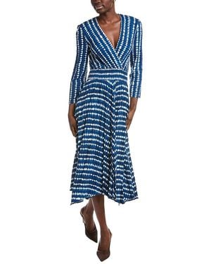 Maje Surplice Midi Dress - Blue