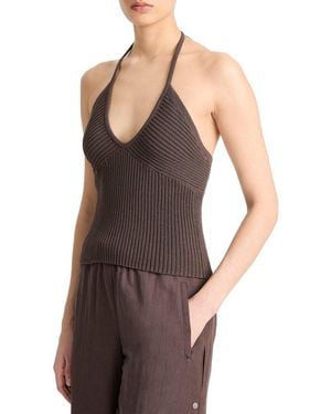 Vince Tie Halter Jumper - Purple