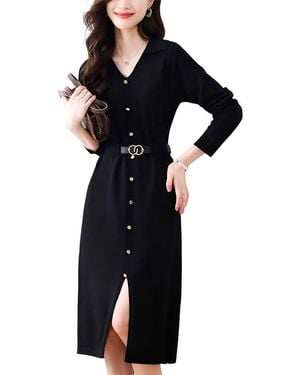 Tedora Midi Dress - Black