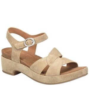 Söfft Capri Suede Heeled Sandal - Natural