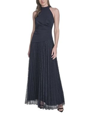 Vince Camuto Solid Sleeveless Maxi Dress - Blue