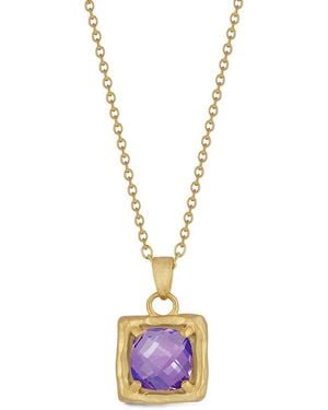 Reiss 14K 2.00 Ct. Tw. Amethyst Necklace - Metallic
