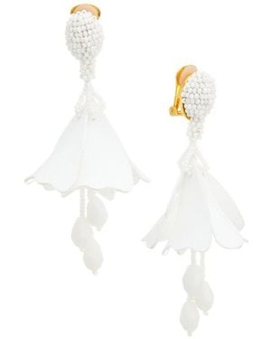 Oscar de la Renta Classic Mini Earrings - White