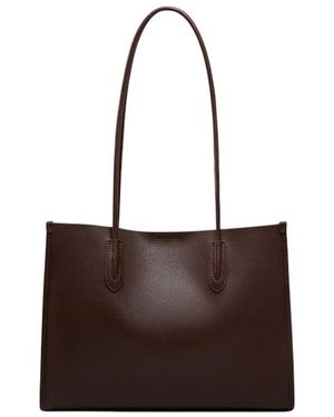 Adele Berto Leather Tote - Brown