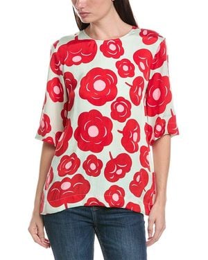 Marimekko Toinen Tumma Tie Back Top - Red