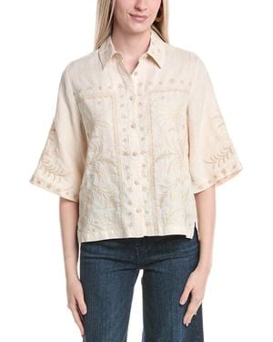 Johnny Was Winona Linen Shirt - White