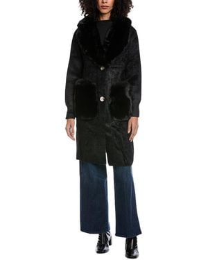 La Fiorentina Plush Coat - Black