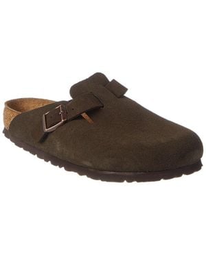 Birkenstock Boston Soft Footbed Suede Leather Clog - Brown