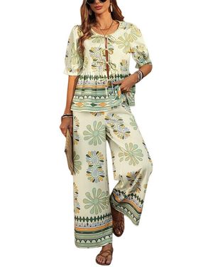 Olivia Taylor 2Pc Blouse & Pant Set - Metallic