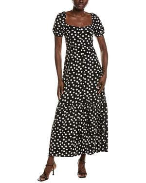Emerson Fry Luie Linen-Blend Maxi Dress - Black