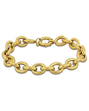 Italian Gold 14K Italian Link Bracelet - Metallic