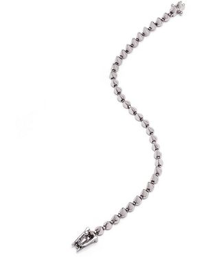 Eddie Borgo Rhodium Plated Cone Tennis Bracelet - White