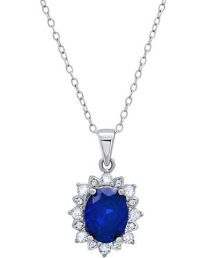 MaxColor 1.80 Ct. Tw. Lab-Grown Created Sapphire Pendant Necklace - Blue