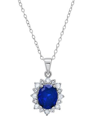 MaxColor 1.80 Ct. Tw. Lab-Grown Created Sapphire Pendant Necklace - Blue