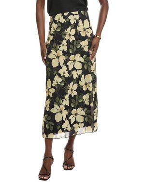 Z Supply Eda Ren Floral Mesh Midi Skirt - Green