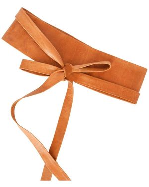 Ada Classic Wrap Leather Belt - Orange