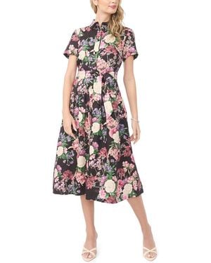 Ted Baker Charlie Drop Waist Linen Midi Dress - White