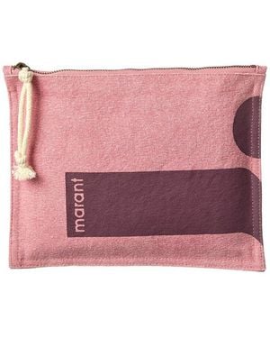 Isabel Marant Netia Canvas Clutch - Pink