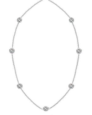 Lab Grown Diamonds 14K 5.00 Ct. Tw. Lab-Grown Diamond By The Yard Necklace - White