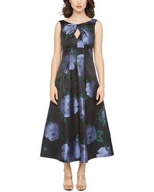 Kay Unger Mia Tea Length Dress - Blue