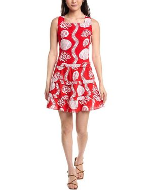 Sail To Sable Square Neck Dress - Red