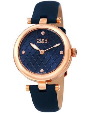 Burgi Burgi Leather Watch - Blue