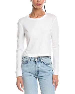L'Agence Benny Crop T-Shirt - White