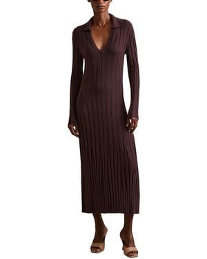 Reiss Winnie Wool-Blend Dress - Red