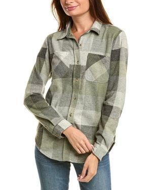 Beach Lunch Lounge Button Front Shirt Jacket - Grey