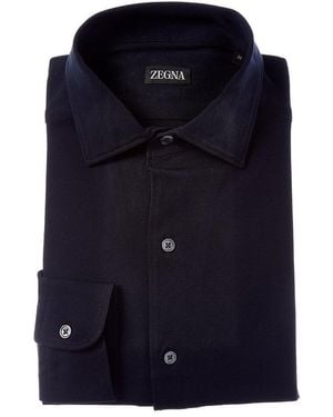 ZEGNA Regular Fit Dress Shirt - Blue