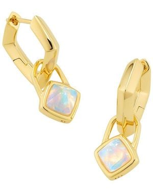 Kendra Scott Greer 18K Over Kyocera Bello Opal Huggie Earring - Metallic