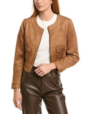 Laundry by Shelli Segal Patch Pocket Jacket - Brown