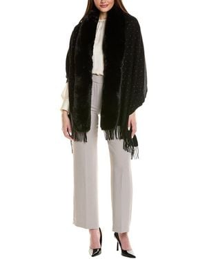 La Fiorentina Embellished Cashmere Wrap - Black