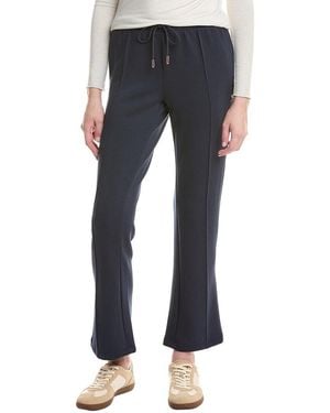 Nanette Lepore Seam-Front Flare Scuba Pant - Blue