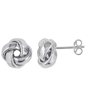 Italian Gold 10K Love Knot Studs - Metallic