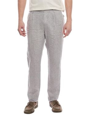 Onia Linen Tapered Pleated Trouser - Grey