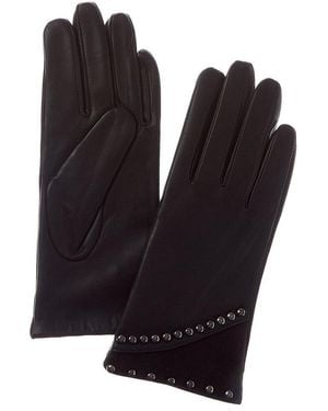 Sofiacashmere Sofiacashmere Classic Cashmere-Lined Nappa Leather Gloves - Blue