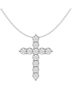 Lab Grown Diamonds 14K 2.00 Ct. Tw. Lab-Grown Diamond Cross Pendant - White