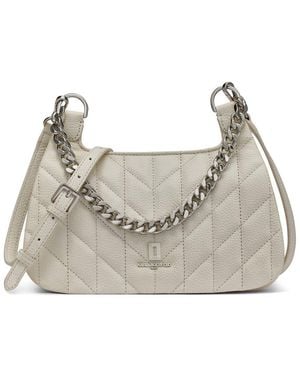 Karl Lagerfeld Lafayette Leather Shoulder Bag - Grey