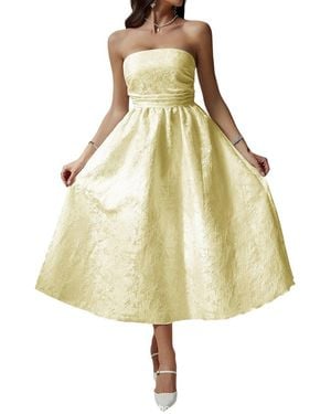 Adelin May Midi Dress - Metallic