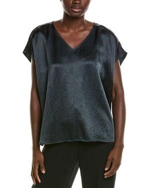 Eileen Fisher V-Neck Square Top - Black