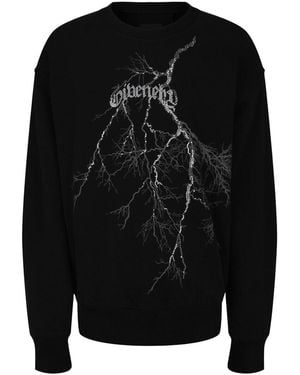 Givenchy Lightning Bolt Crewneck Sweatshirt - Black