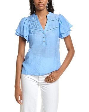 Nanette Lepore Solid Blouse - Blue
